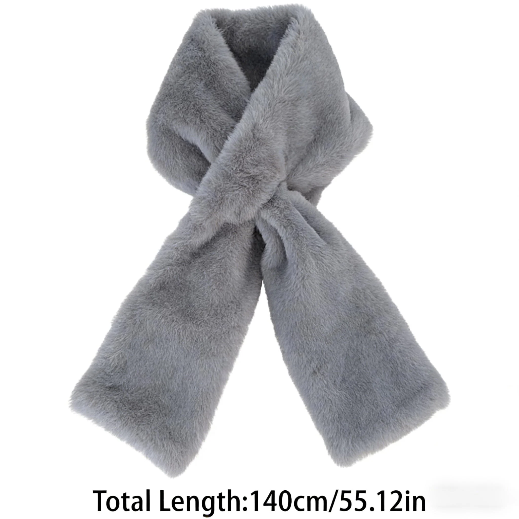 Sakerplus® Faux Fur Scarf With Hidden Pocket - Image 5