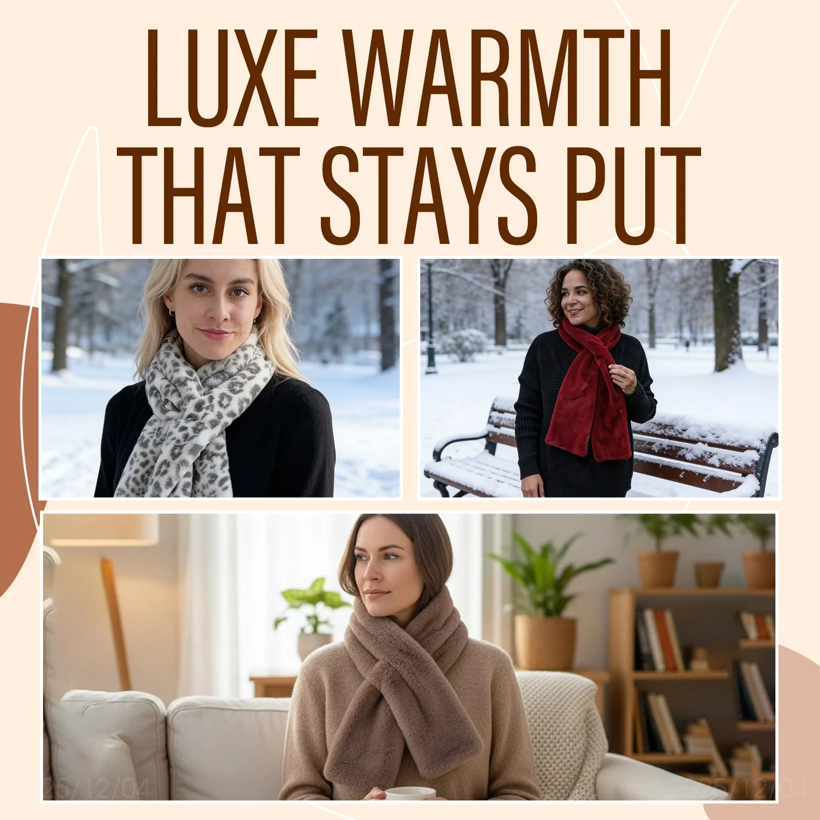 Sakerplus® Faux Fur Scarf With Hidden Pocket - Image 7