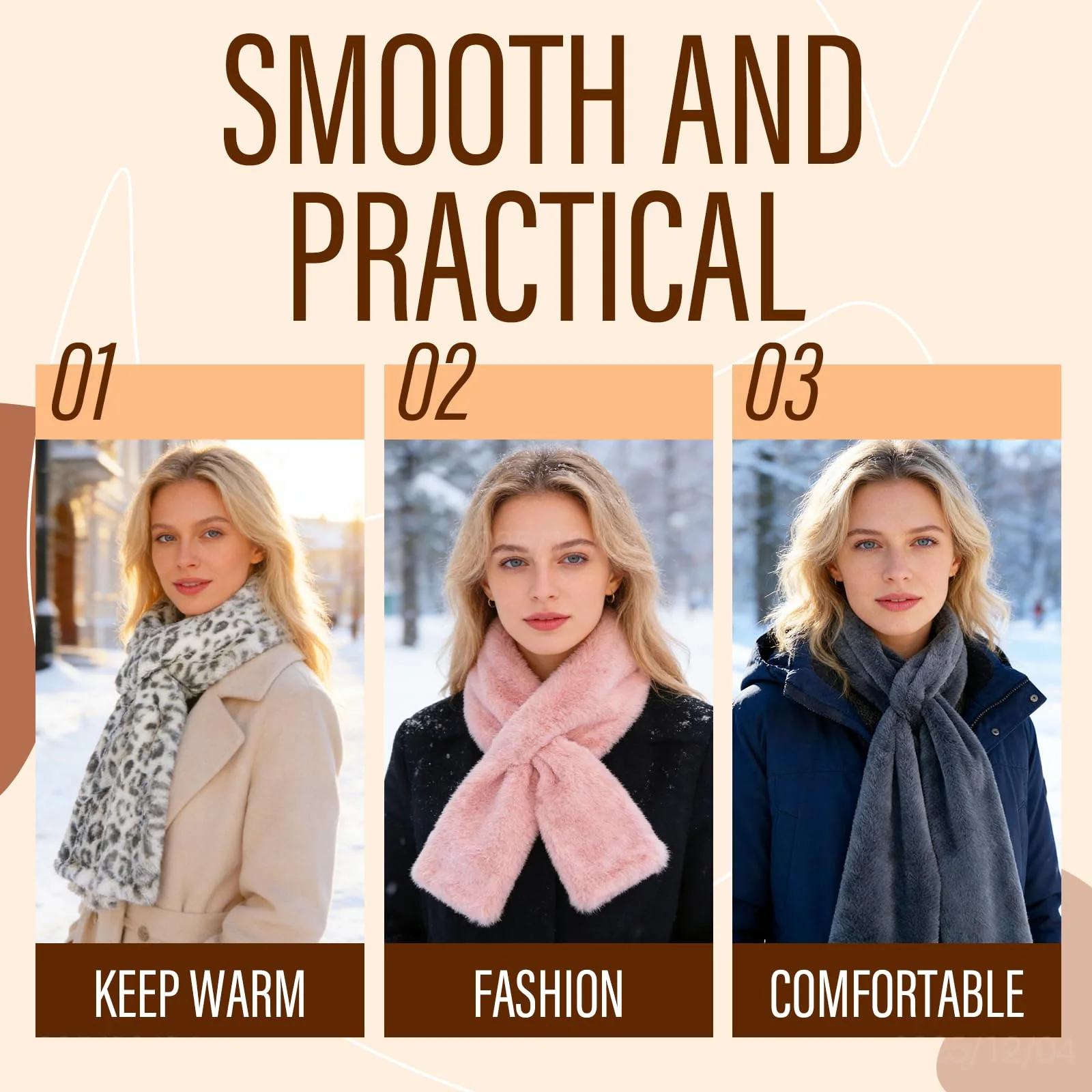 Sakerplus® Faux Fur Scarf With Hidden Pocket - Image 8
