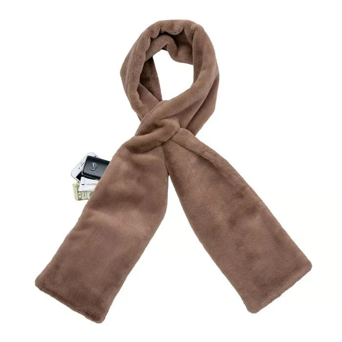 Sakerplus® Faux Fur Scarf With Hidden Pocket - Image 9