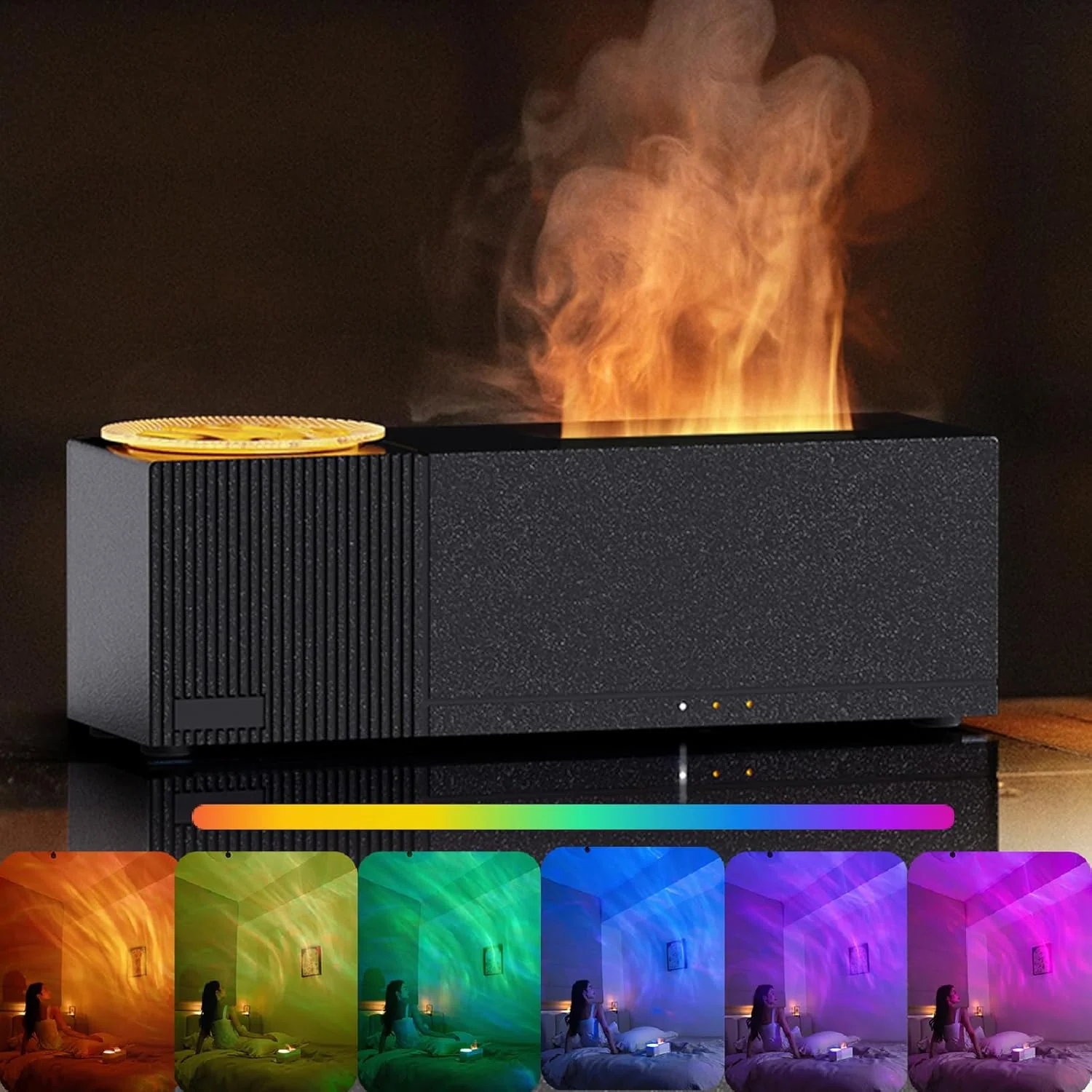 Sakerplus® Flame Aroma Diffuser With Projection - Image 2