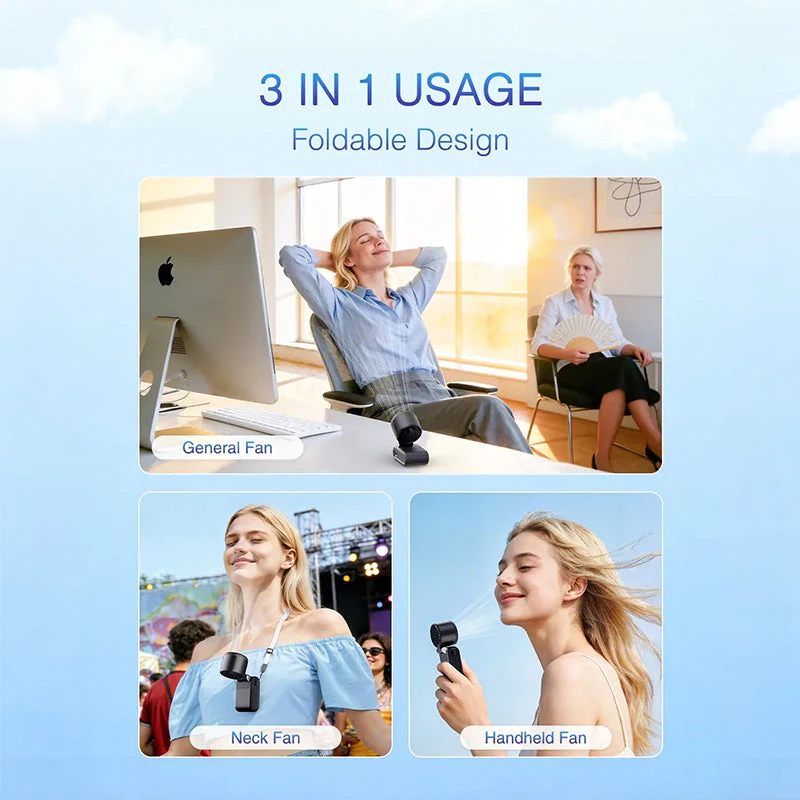 Sakerplus® Foldable Handheld Turbo Mini Portable Fan - Image 6