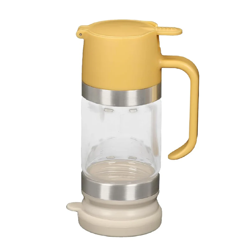 SakerplusĀ® Glass Honey Syrup Dispenser Jar