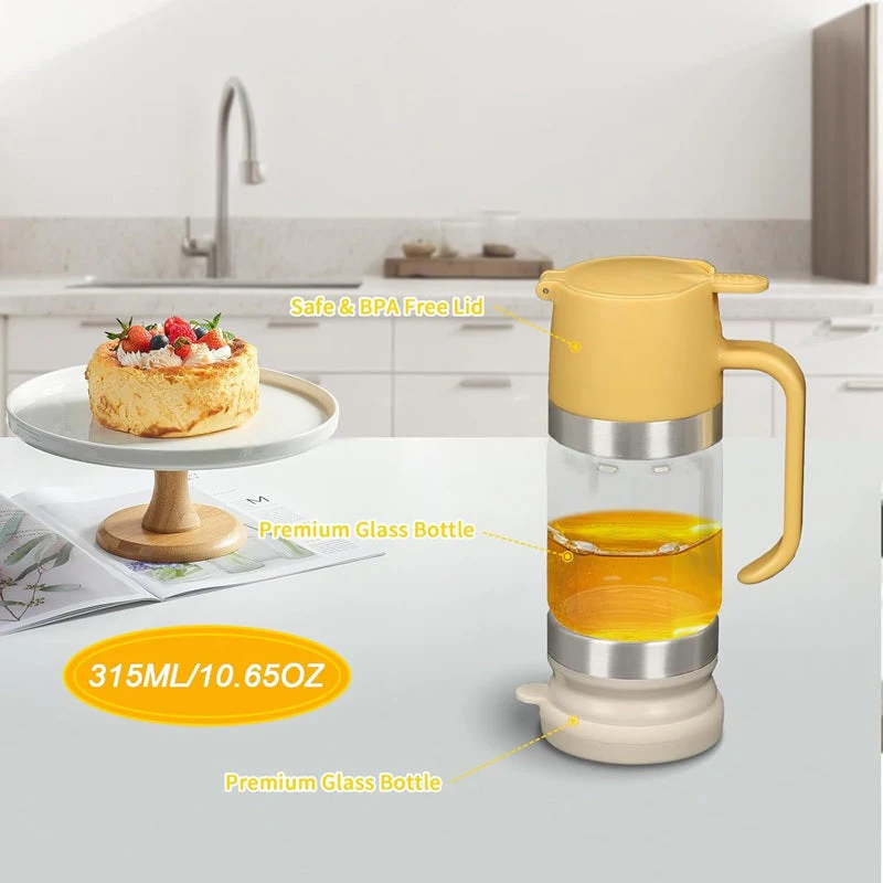 SakerplusĀ® Glass Honey Syrup Dispenser Jar - Image 2