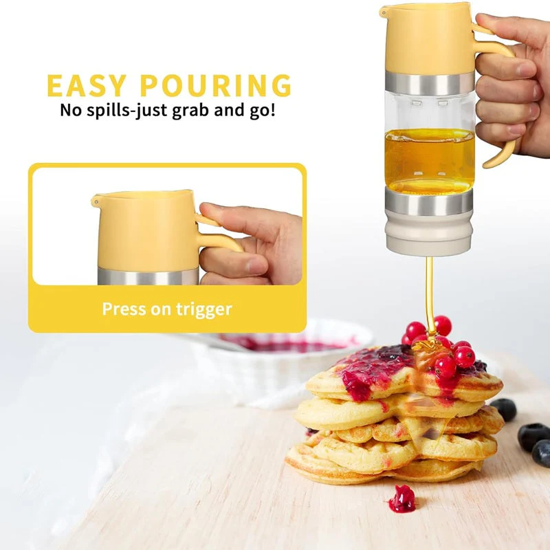 SakerplusĀ® Glass Honey Syrup Dispenser Jar - Image 3