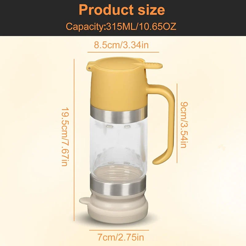 SakerplusĀ® Glass Honey Syrup Dispenser Jar - Image 9