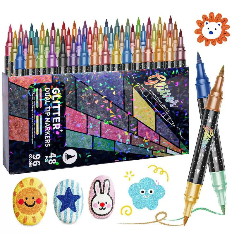 Sakerplus® Glitter Markers Dual Tip Set - Image 12