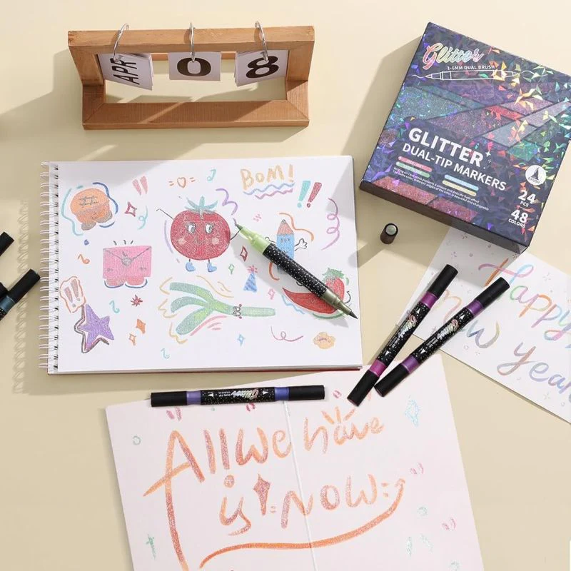 Sakerplus® Glitter Markers Dual Tip Set - Image 9