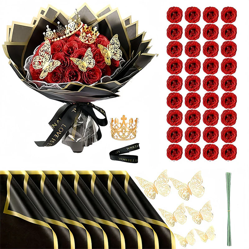 SakerplusĀ® Glitter Rose Bouquet Gift Set - Image 2