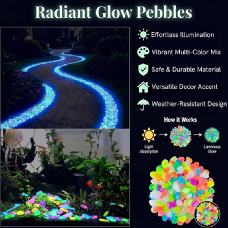 Sakerplus®  Glowing Pebbles For Garden Paths - Image 12