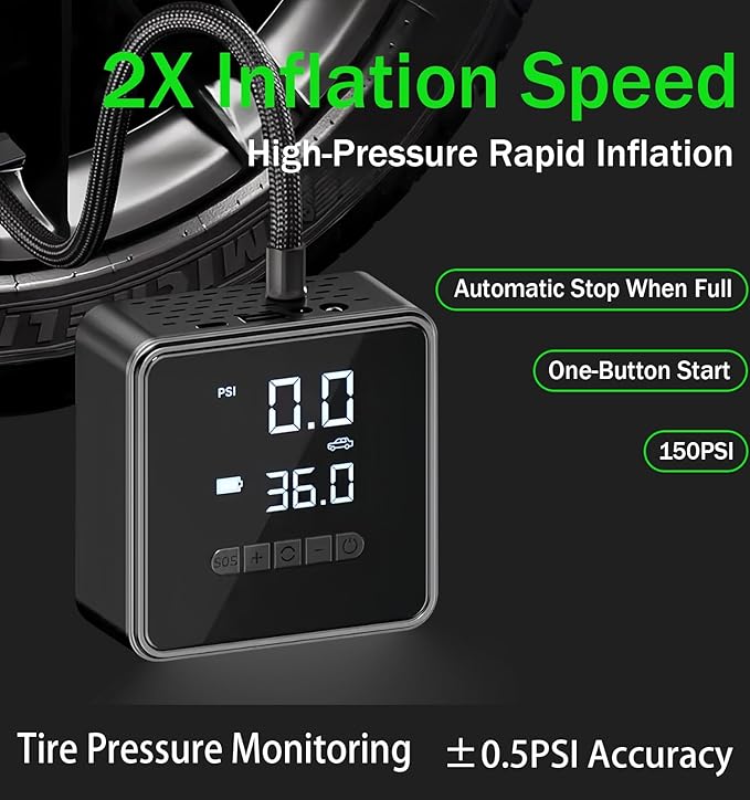 Sakerplus® High Pressure Portable Tire Inflator - Image 8