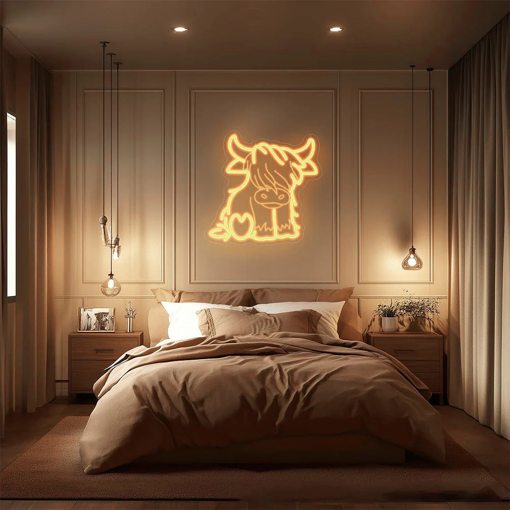 SakerplusĀ® Highland Cow LED Neon Light - Image 8