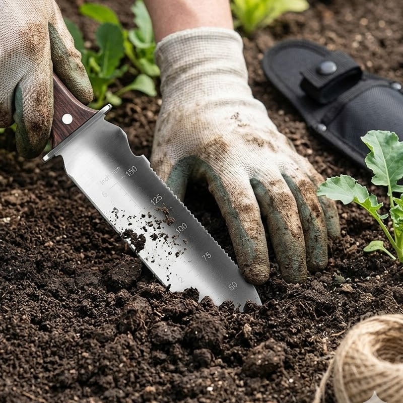 SakerplusĀ® Hori Hori Soil Knife for Gardening - Image 15