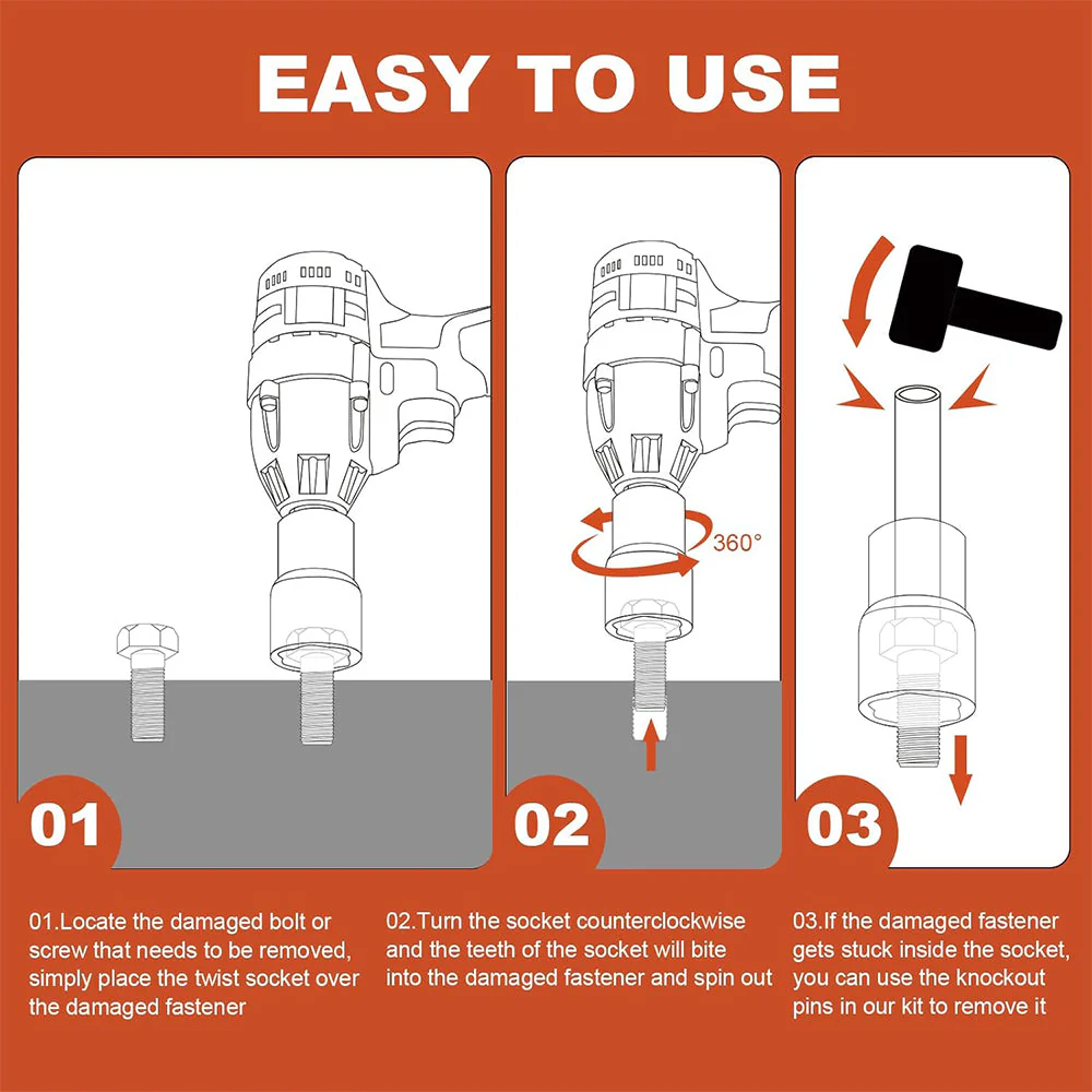 Sakerplus®  Lug Nut Remover For Damaged Bolts - Image 5