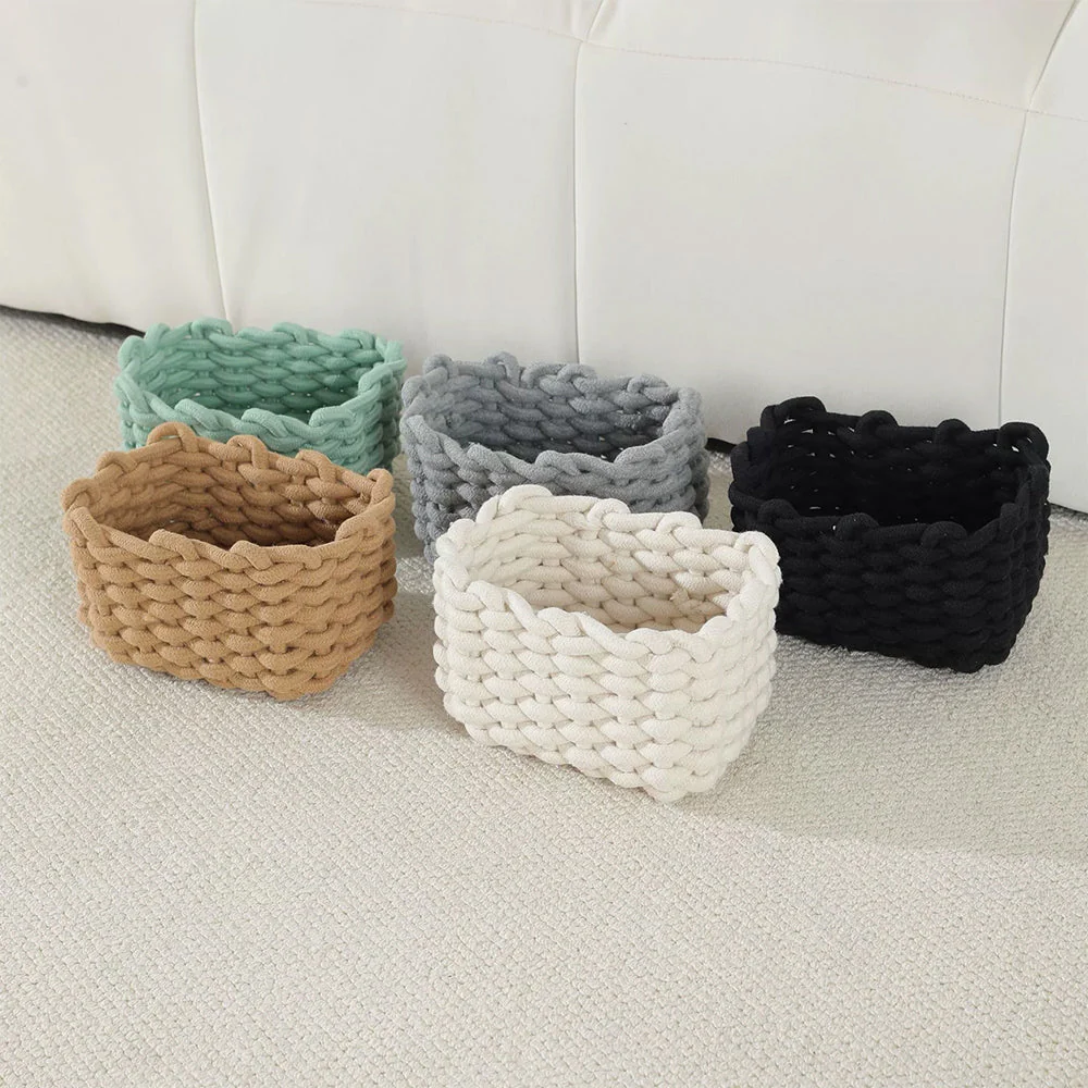SakerplusĀ® Macrame Woven Storage Basket Set - Image 4