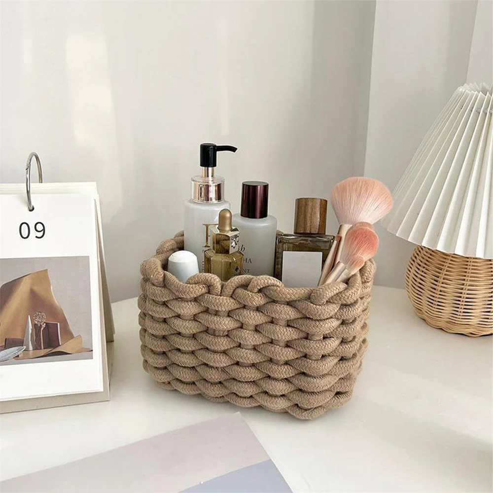 SakerplusĀ® Macrame Woven Storage Basket Set - Image 5