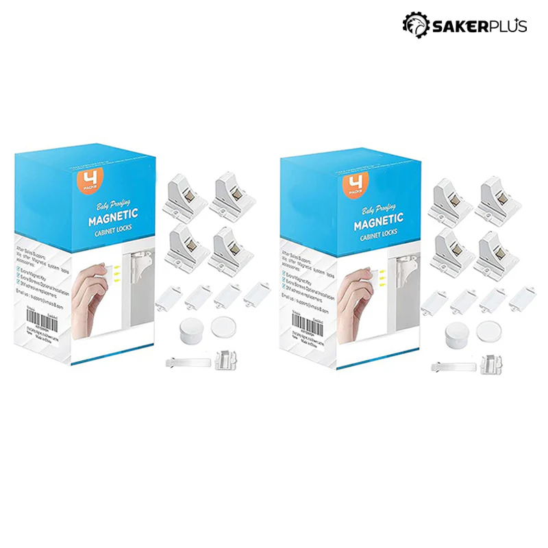 SakerplusĀ® Magnetic Child Safety Cabinet Locks Set