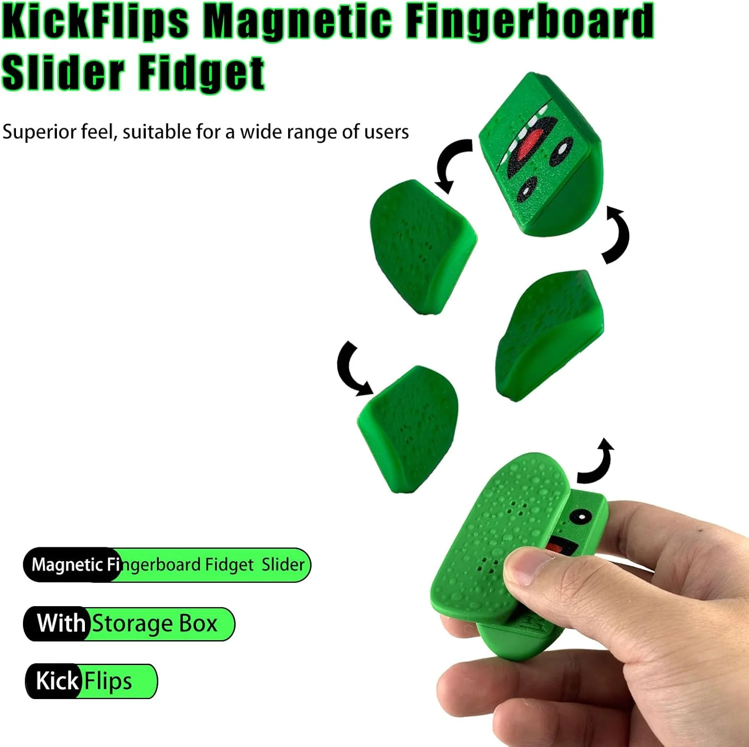SakerplusĀ® Magnetic Fingerboard Fidget Slider Toy - Image 2