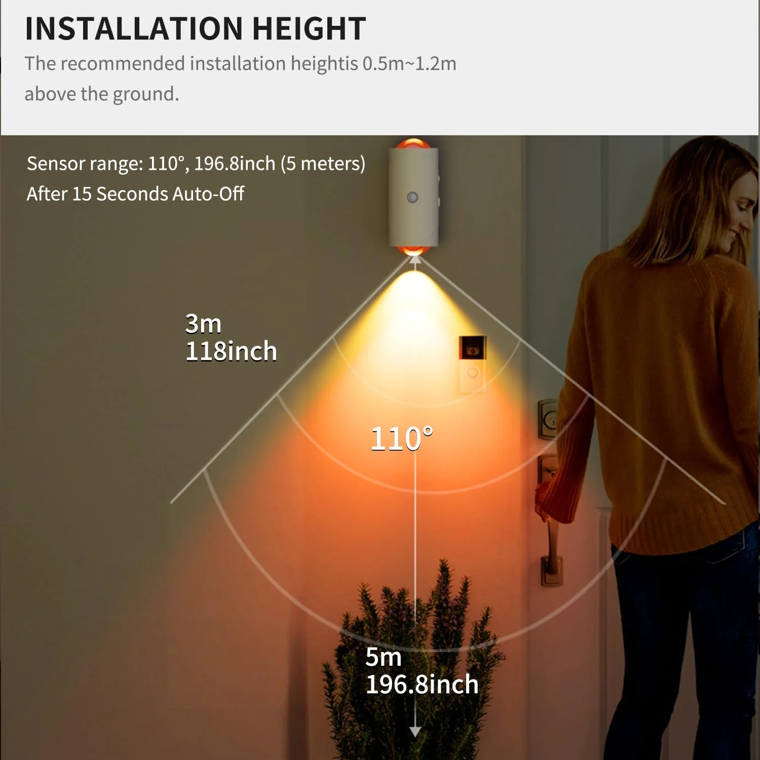 SakerplusĀ® Magnetic Rechargeable Color-Changing Sconce - Image 9