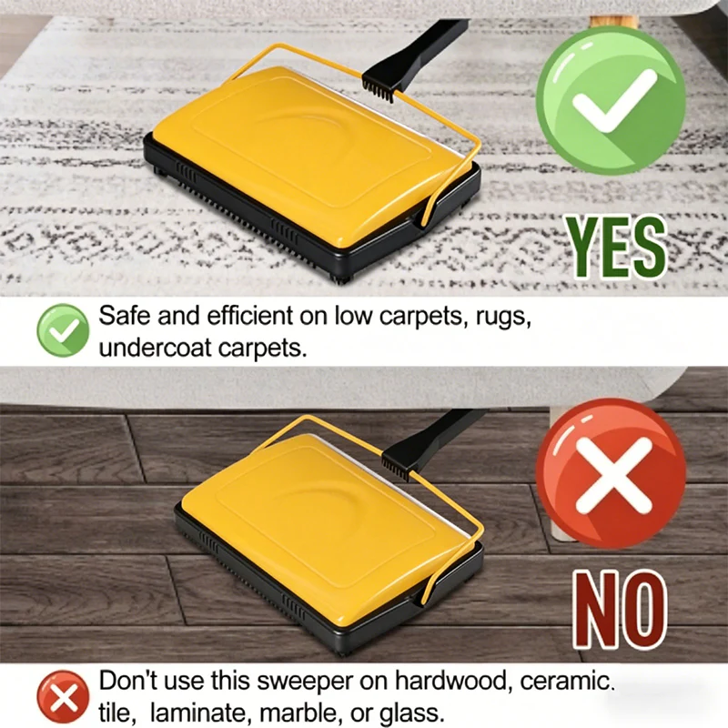 SakerplusĀ® Manual Carpet Sweeper For Home - Image 5