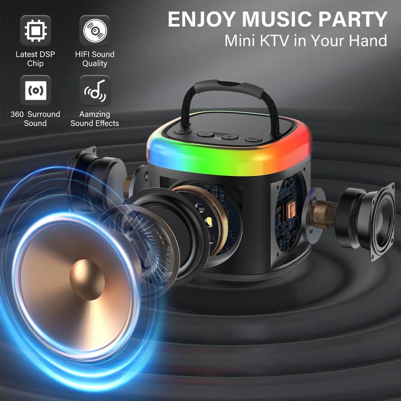 Sakerplus® Mini Portable Karaoke Speaker Set - Image 2