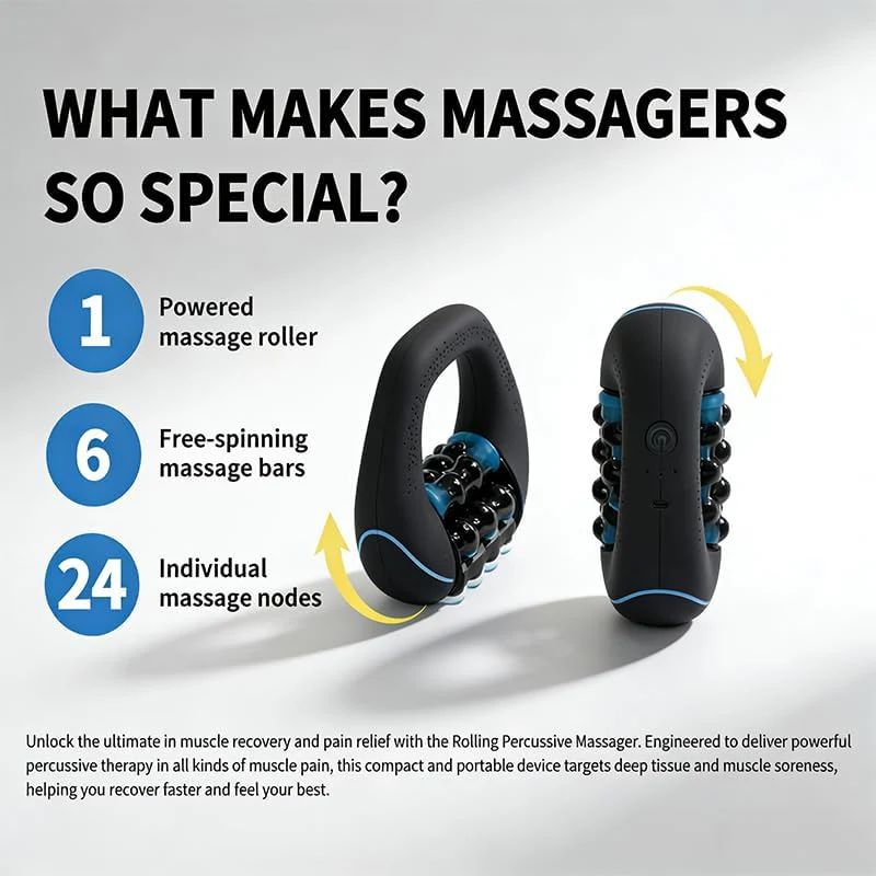 Sakerplus® Mini Rolling Percussive Body Massager - Image 7