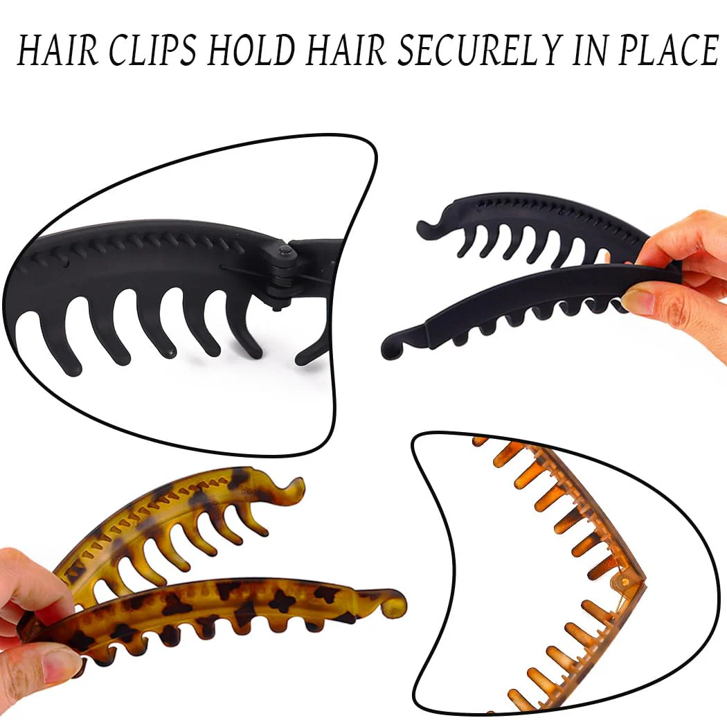 SakerplusĀ® Minimalist Banana Hair Clips Set - Image 11