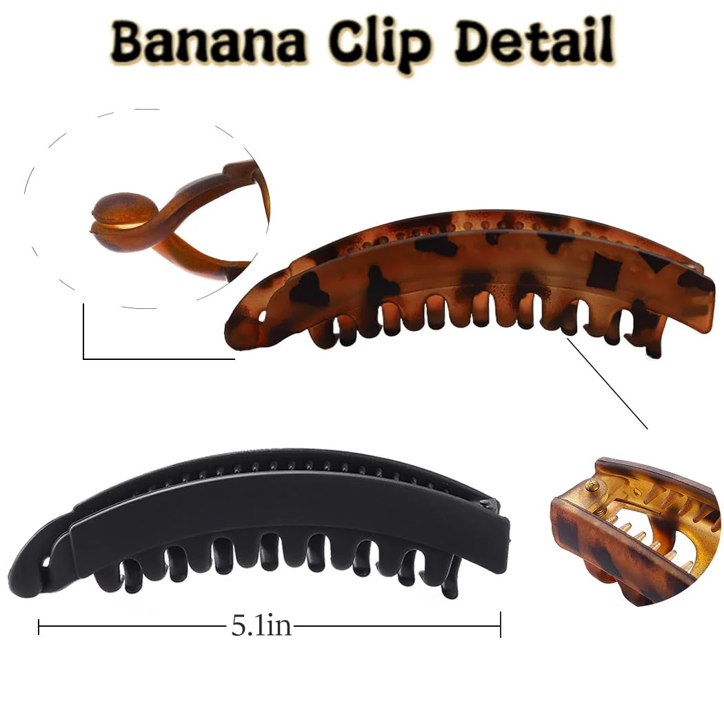 SakerplusĀ® Minimalist Banana Hair Clips Set - Image 12