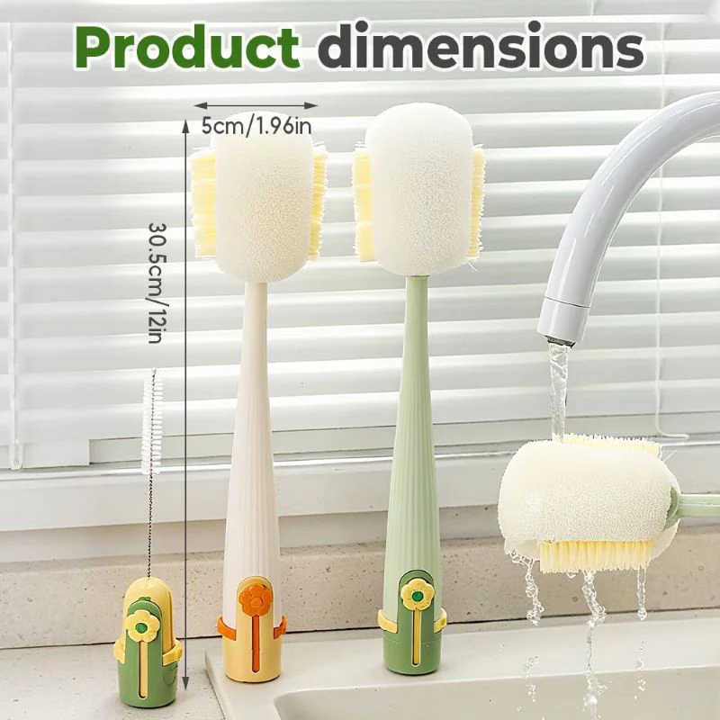 Sakerplus® Multifunctional Bottle Cleaning Brush Set - Image 5
