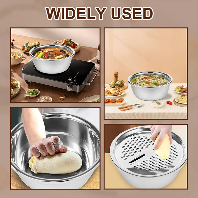 Sakerplus® Multifunctional Stainless Steel Basin With Grater - Image 6
