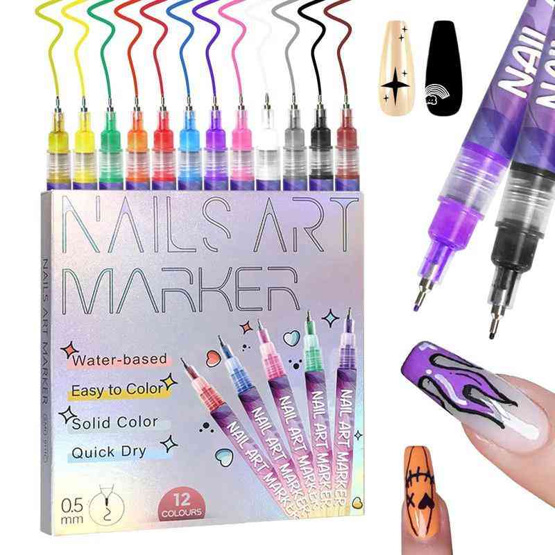 SakerplusĀ® Nail Art Pens Drawing Set
