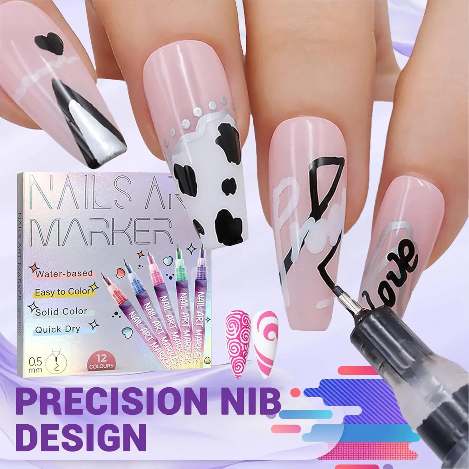 SakerplusĀ® Nail Art Pens Drawing Set - Image 6