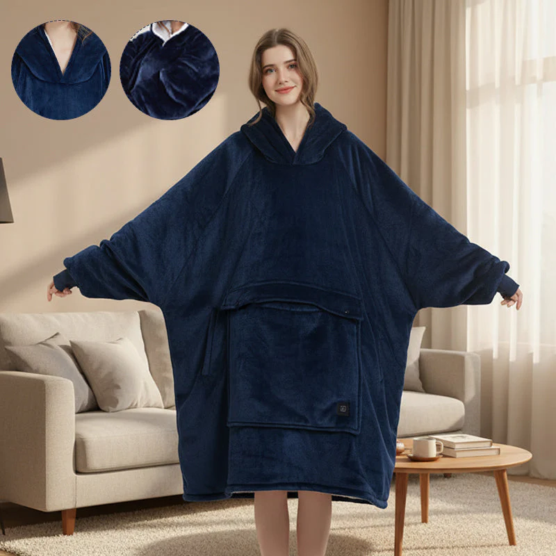Sakerplus® Oversized Wearable Heated Blanket Hoodie - Image 2