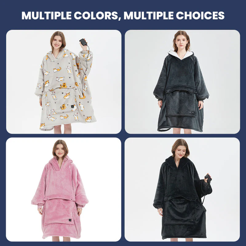 Sakerplus® Oversized Wearable Heated Blanket Hoodie - Image 9