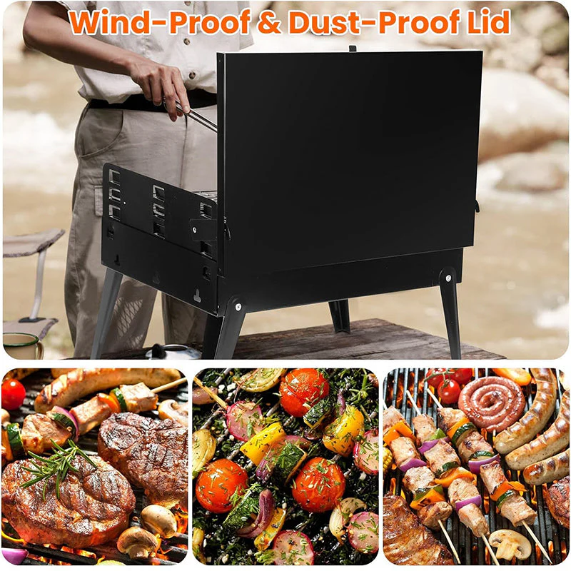 Sakerplus® Portable Foldable Charcoal BBQ Grill Kit - Image 3