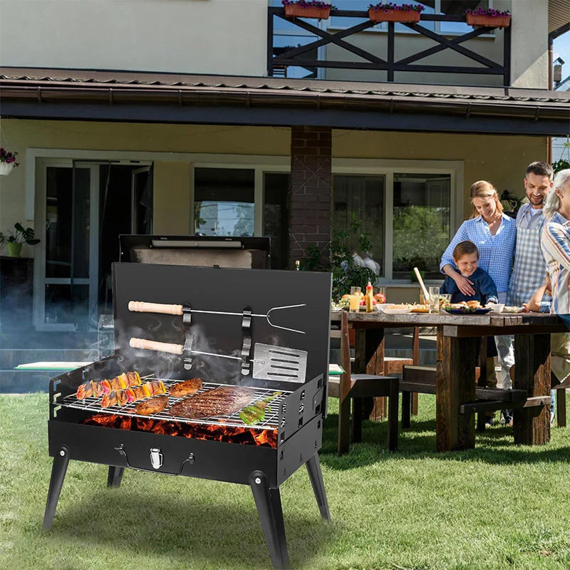 Sakerplus® Portable Foldable Charcoal BBQ Grill Kit - Image 4