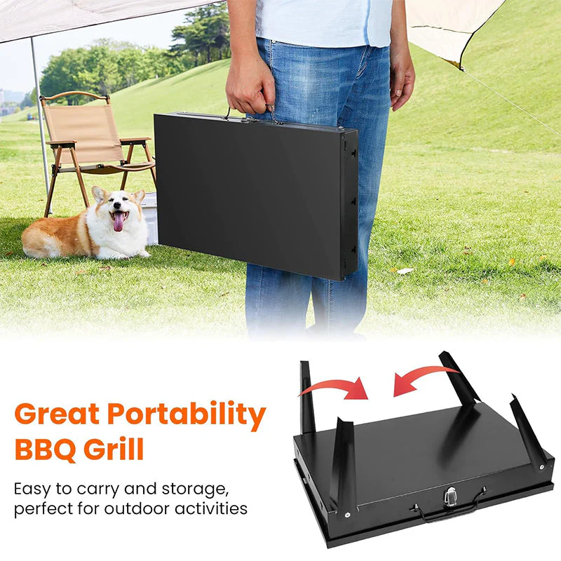 Sakerplus® Portable Foldable Charcoal BBQ Grill Kit - Image 6