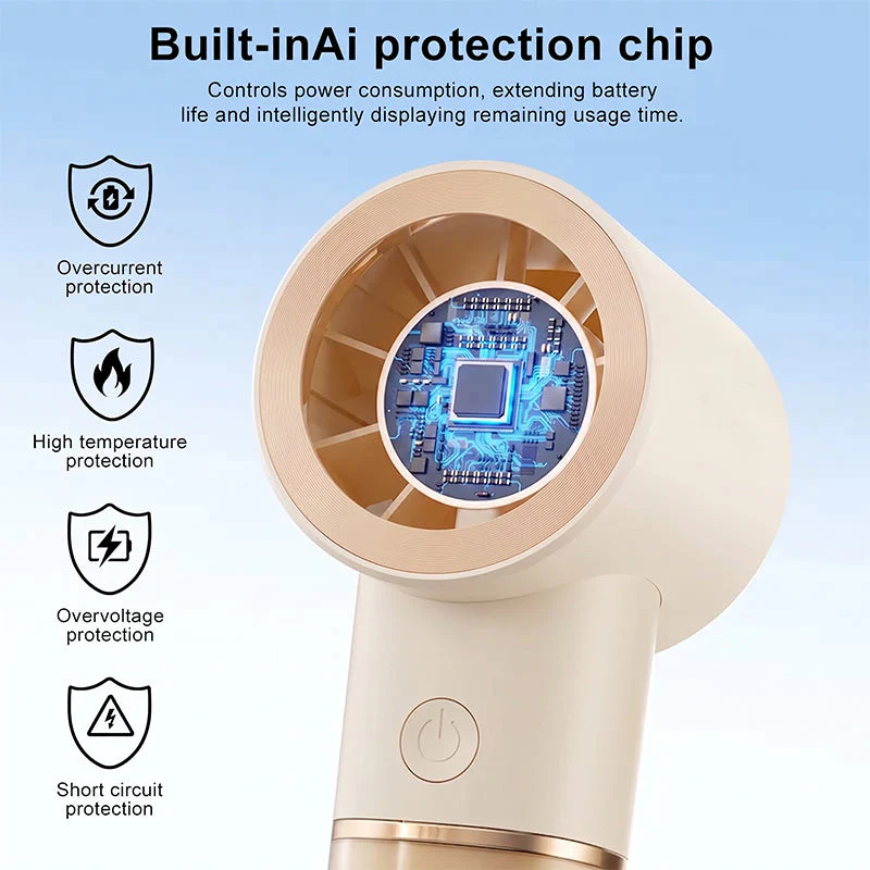 SakerplusĀ® Portable Handheld Rechargeable Personal Cooling Fan - Image 3