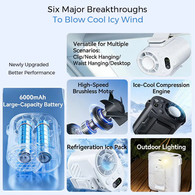 Sakerplus® Portable Ice Cooling Waist Fan - Image 7
