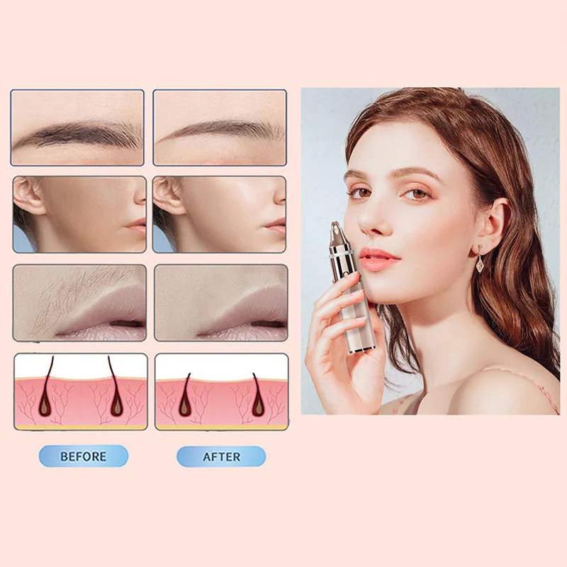 Sakerplus® Portable Lipstick Facial Hair Remover Trimmer - Image 11