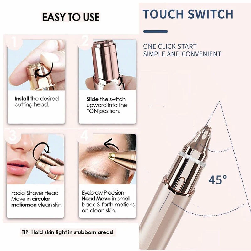 Sakerplus® Portable Lipstick Facial Hair Remover Trimmer - Image 13