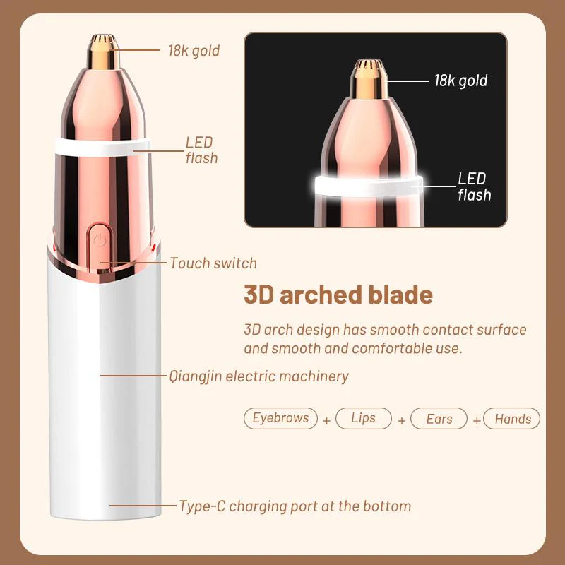 Sakerplus® Portable Lipstick Facial Hair Remover Trimmer - Image 7