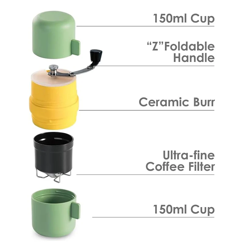 SakerplusĀ® Portable Manual Coffee Bean Burr Grinder - Image 14