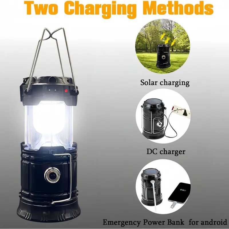 SakerplusĀ® Portable Solar Rechargeable LED Lantern - Image 4