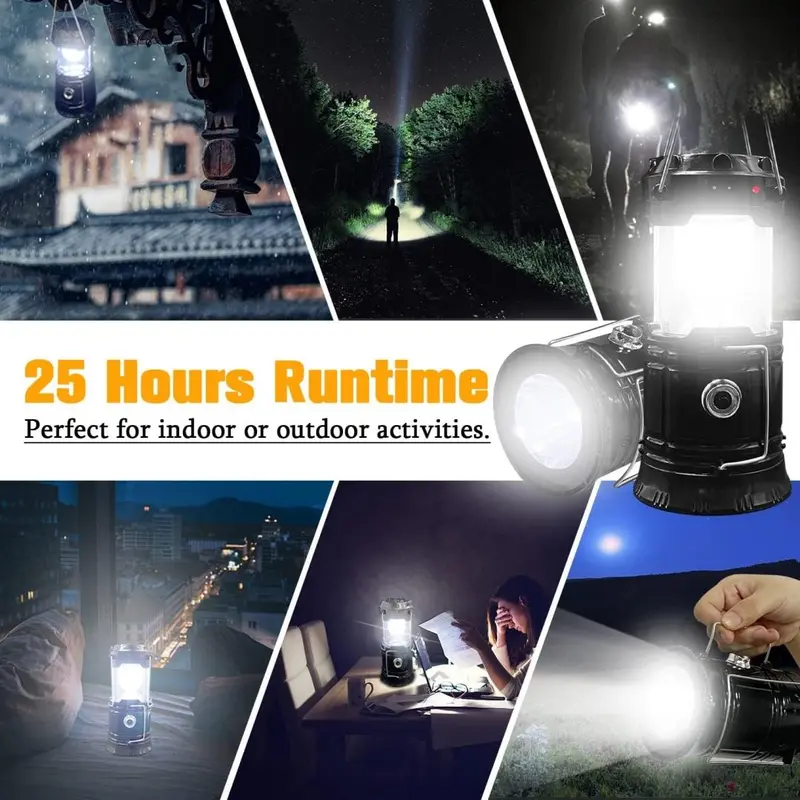 SakerplusĀ® Portable Solar Rechargeable LED Lantern - Image 7