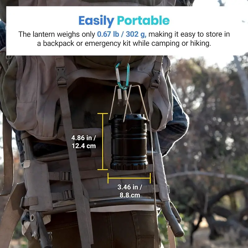 SakerplusĀ® Portable Solar Rechargeable LED Lantern - Image 8