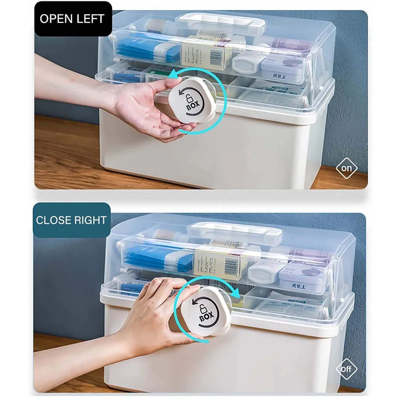 SakerplusĀ® Portable Three Tier Craft Storage Box - Image 5