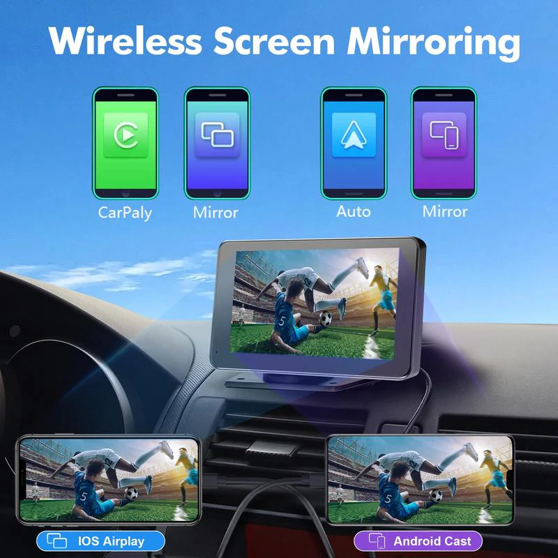 Sakerplus® Portable Wireless CarPlay Touch Screen - Image 9
