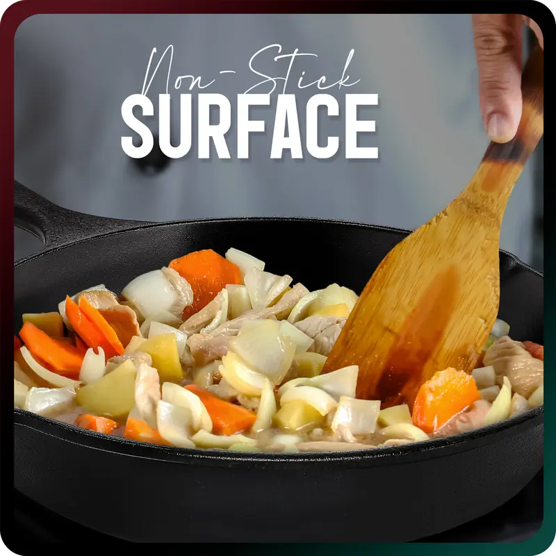 Sakerplus® Pre Seasoned Cast Iron Skillet Set - Image 6