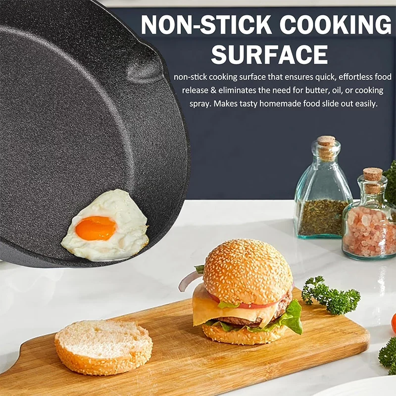 Sakerplus® Pre-Seasoned Cast Iron Skillet Set - Image 2